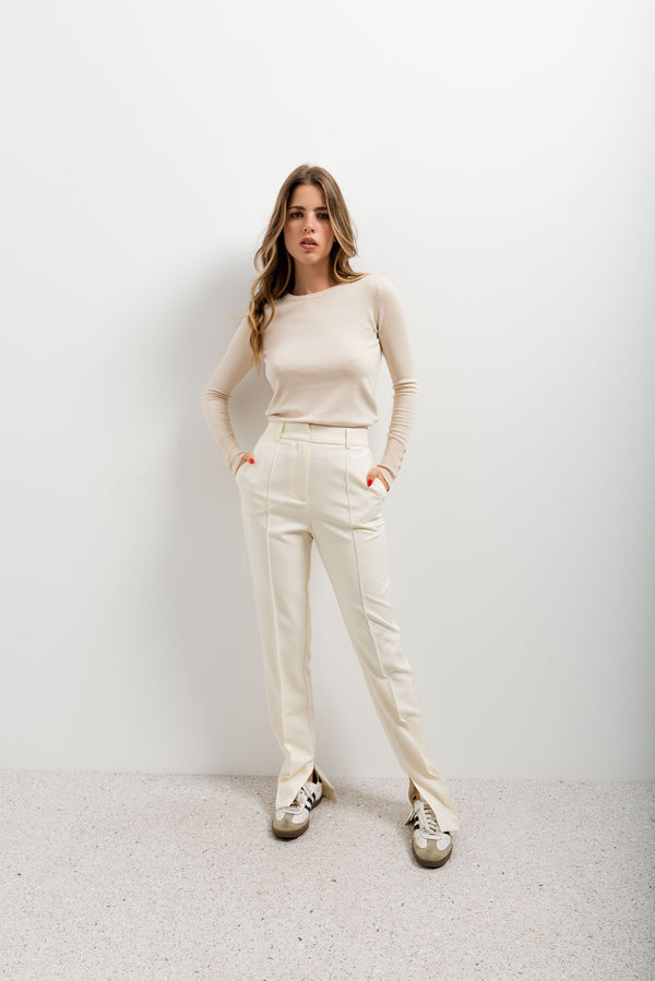 STRAIGHT PANTS WITH Slits