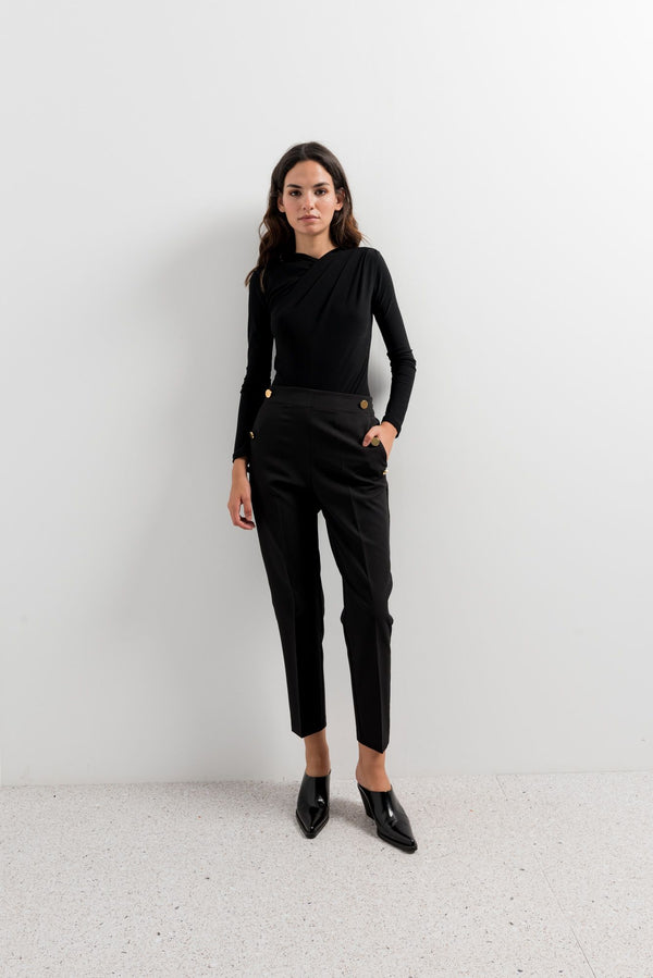 PANTS WITH GOLD BUTTONS