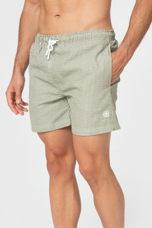 BAÑADOR RAYA SEERSUCKER VERDE