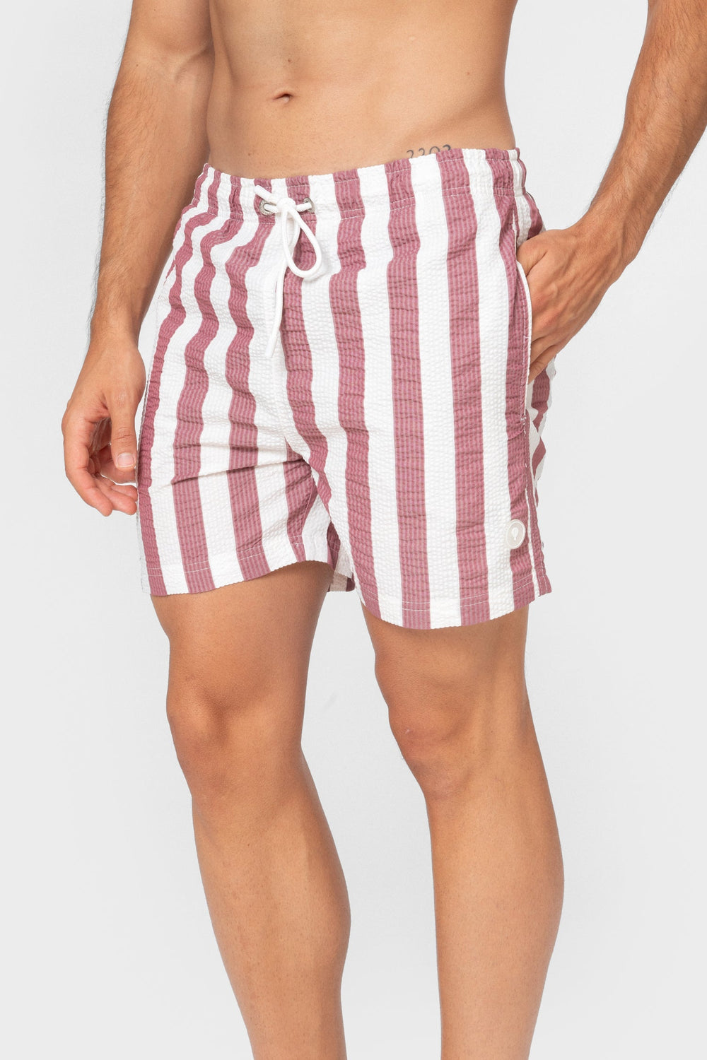 BAÑADOR RAYA SEERSUCKER ROJA