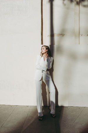 STRAIGHT PANTS WITH Slits