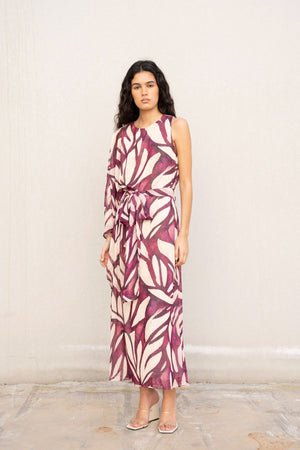 VESTIDO ASIMETRICO ESTAMPADO