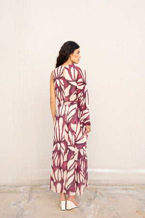 VESTIDO ASIMETRICO ESTAMPADO