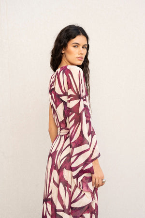 VESTIDO ASIMETRICO ESTAMPADO