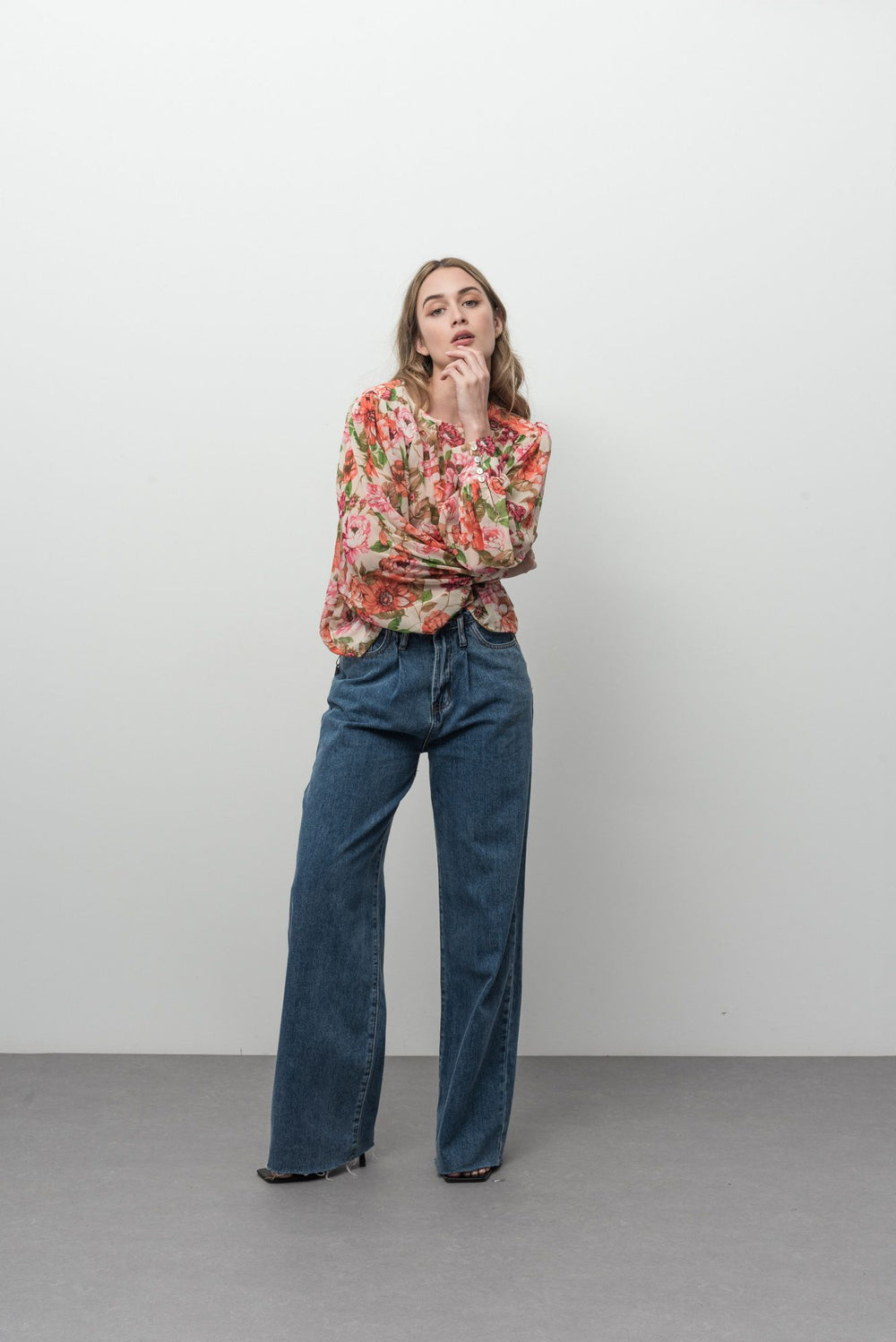 BLOUSE À IMPRIMÉ FLORAL