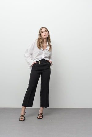 TROUSERS WITH GOLD BUTTONS
