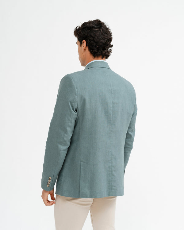 BLAZER CASUAL ESPIGAS VERDE LINO