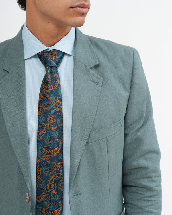 BLAZER CASUAL ESPIGAS VERDE LINO