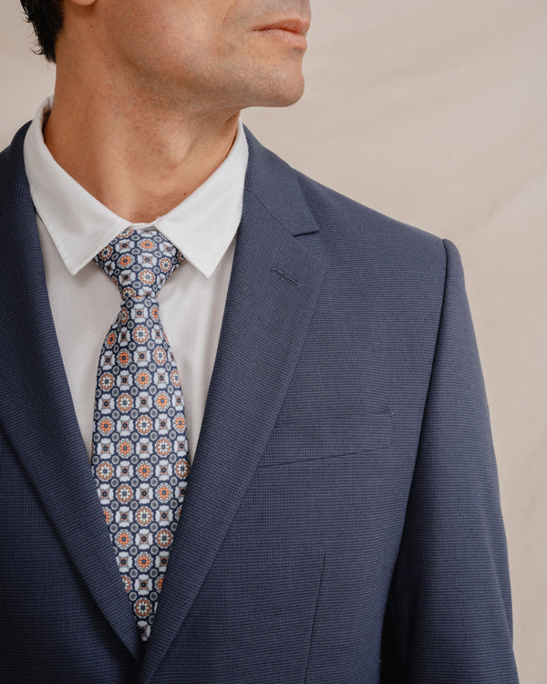 AMERICANA TRAJE ESTRUCTURA AZUL