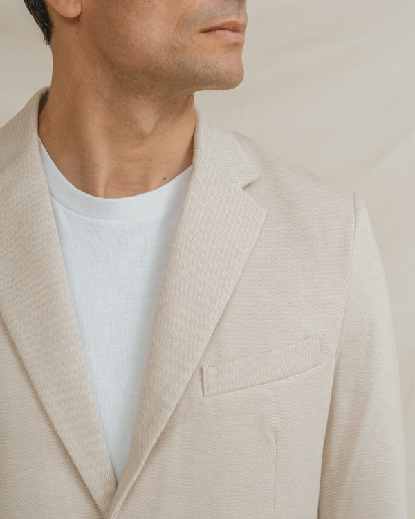 BLAZER CASUAL ESTRUCTURA BEIGE