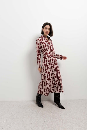 PRINTED SHIRT DRESS