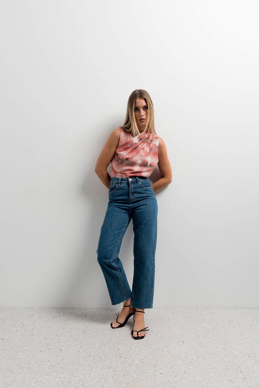 BLOUSE DOUBLE MARRON IMPRIMÉE