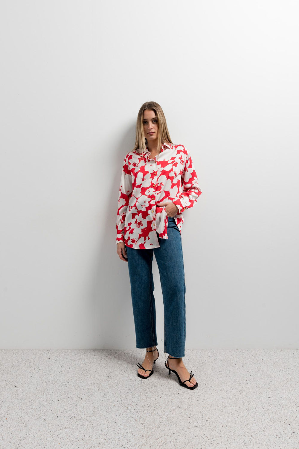 PRINTED SATIN SHIRT