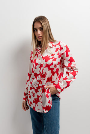 PRINTED SATIN SHIRT