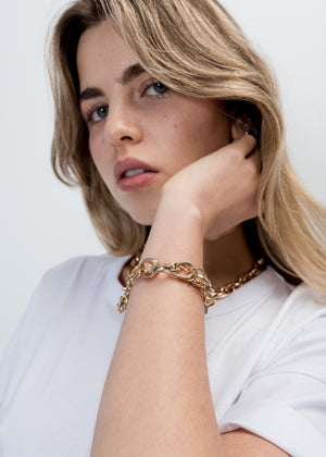 Pulsera eslabones combinado-83404