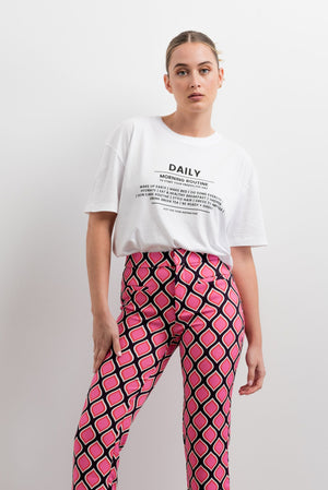PRINTED MINI FLARE PANTS