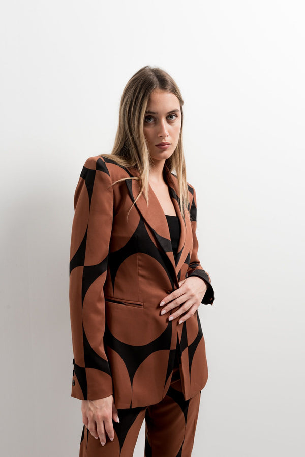 PANTALON À IMPRIMÉ GÉOMÉTRIQUE