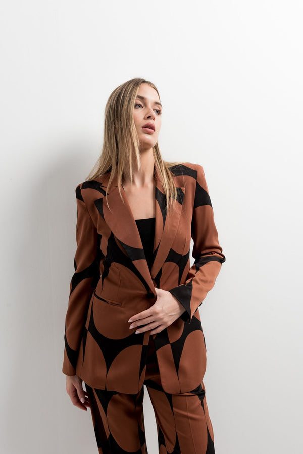 PANTALON À IMPRIMÉ GÉOMÉTRIQUE