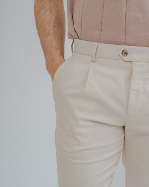 PANTALÓN CASUAL TRAJE PINZAS BEIGE