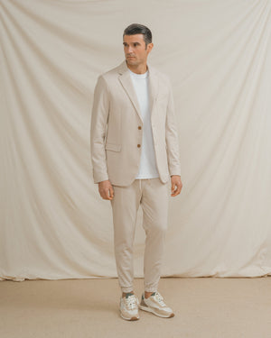 PANTALÓN TRAJE JOGGER CASUAL BEIGE