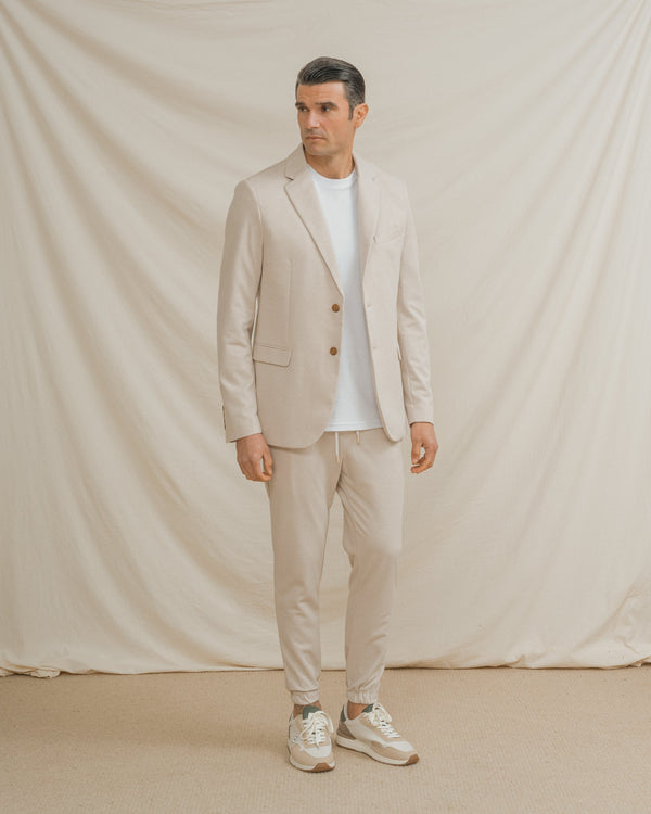 PANTALÓN TRAJE JOGGER CASUAL BEIGE