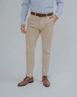 CHINO SLIM PIQUÉ BEIGE