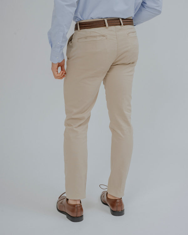 CHINO SLIM PIQUÉ BEIGE