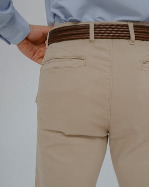 CHINO SLIM PIQUÉ BEIGE