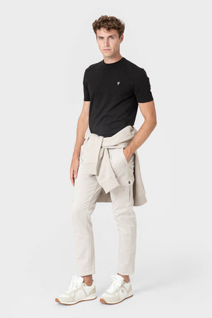 PANTALÓN CHINO SLIM PINZAS CARGO GRÍS
