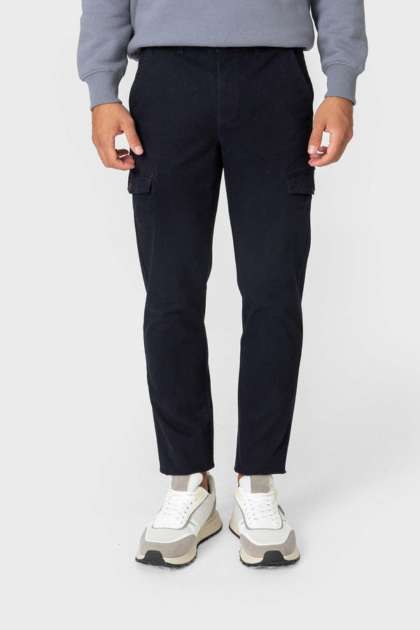 PANTALÓN CHINO CARGO AZUL