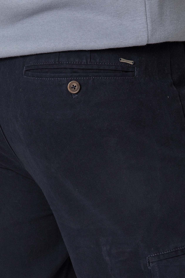 PANTALÓN CHINO CARGO AZUL