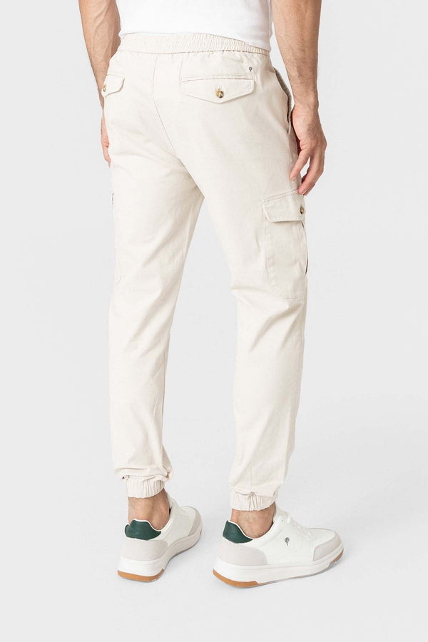 PANTALÓN JOGGER CARGO BEIGE