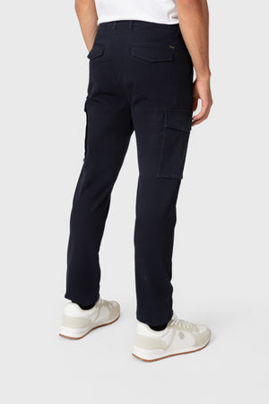 PANTALÓN CHINO CARGO PINZAS MARINO