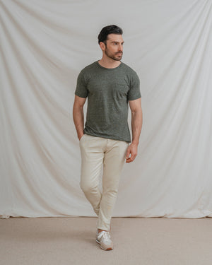 PANTALÓN CHINO SKINNY CROPPED BEIGE