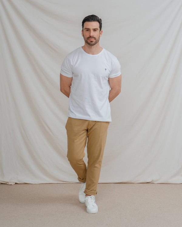 PANTALÓN CHINO SKINNY CROPPED CAMEL