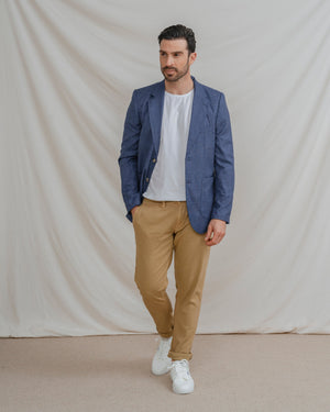 PANTALÓN CHINO SKINNY CROPPED CAMEL