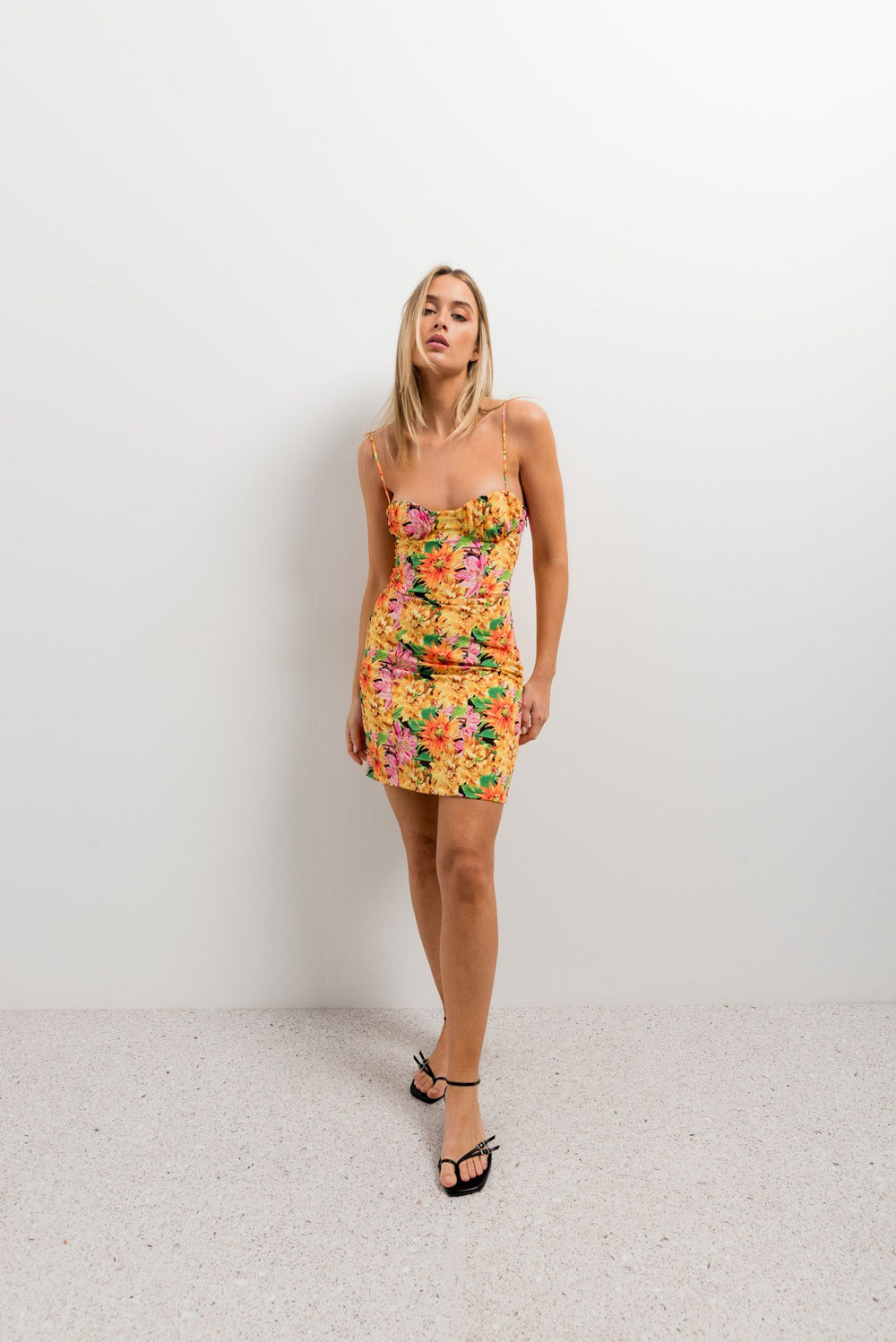 PRINTED CORSET DRESS