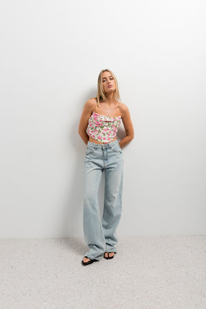 TOP CORSETERO FLORES