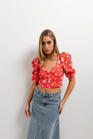 FLOWER PRINT TOP