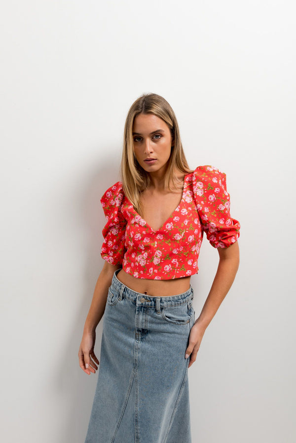 FLOWER PRINT TOP