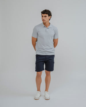 BERMUDA CHINO CARGO AZUL