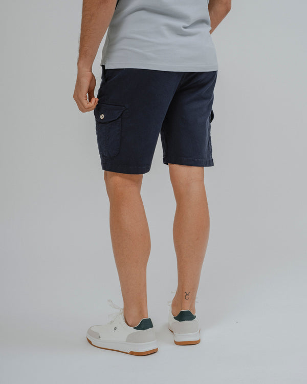 BERMUDA CHINO CARGO AZUL