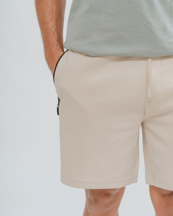 BERMUDA JOGGER ESTERUCTURA BEIGE