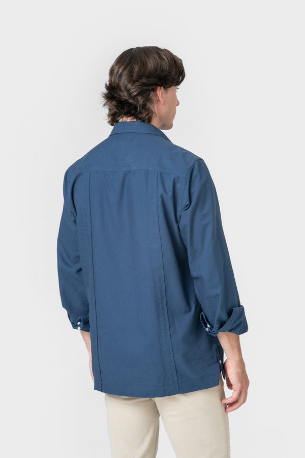 CAMISA CUBANA AZUL
