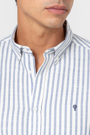 CAMISA ESTRUCTURA RAYA CELESTE