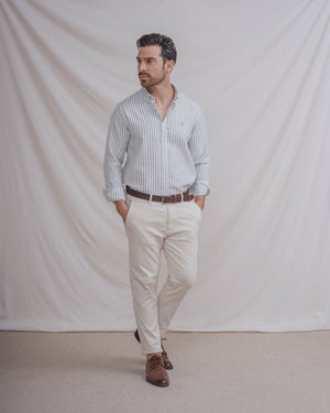 CAMISA ESTRUCTURA RAYA VERDE