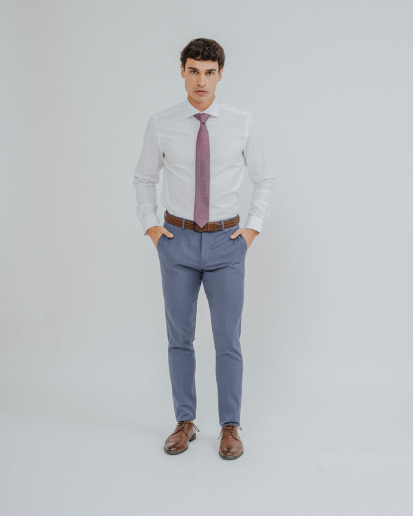CAMISA VESTIR BLANCA BROCADO