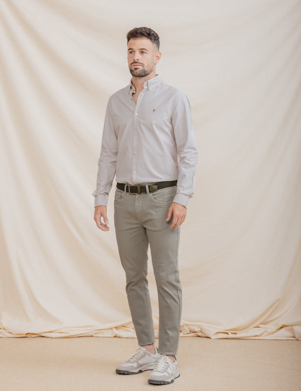 CAMISA OXFORD BEIGE