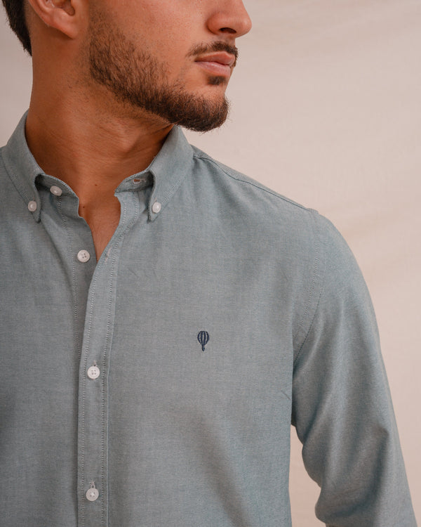 CAMISA OXFORD VERDE