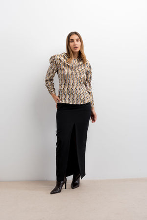 GEOMETRIC PRINT BLOUSE